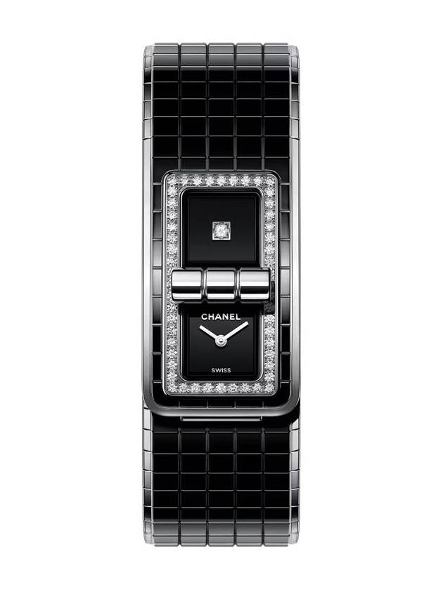 샤넬 CODE COCO 워치견고한 블랙 세라믹과 스틸 다이아몬드H5148