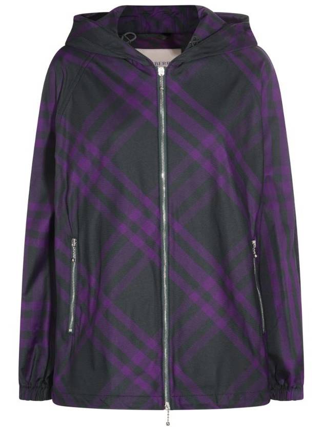 버버리 체크 나일론 트랙자켓 네이비