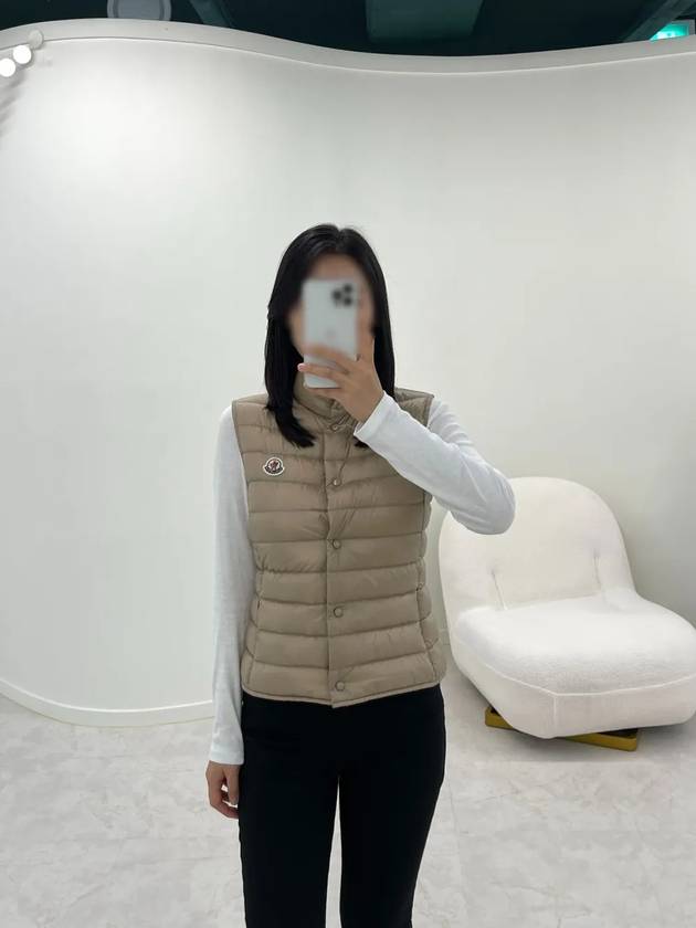 24FW 몽클레르 여성 LIANE  패딩 베스트 조끼 베이지 1A1020