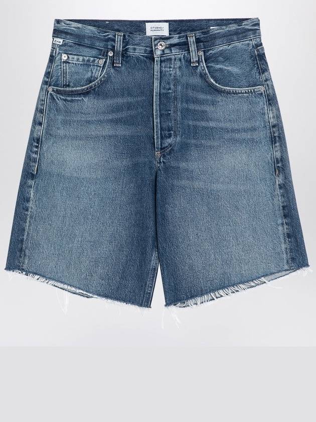 Washed Blue Shorts In Organic Denim