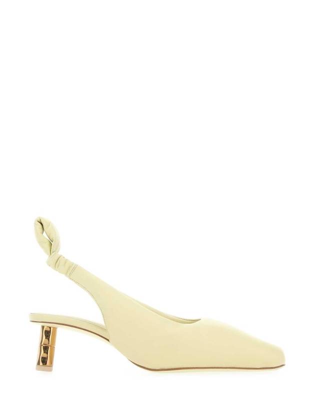 BOYY Pastel yellow nappa leather Puffy pumps PUFFYSLINGBACKPUMP PALELIME