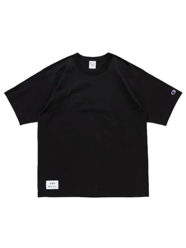 챔피온 x 더블탭스 아카데미 숏슬리브 티셔츠 코튼 블랙 Champion x Wtaps Academy SS T Shirt Cotton Black