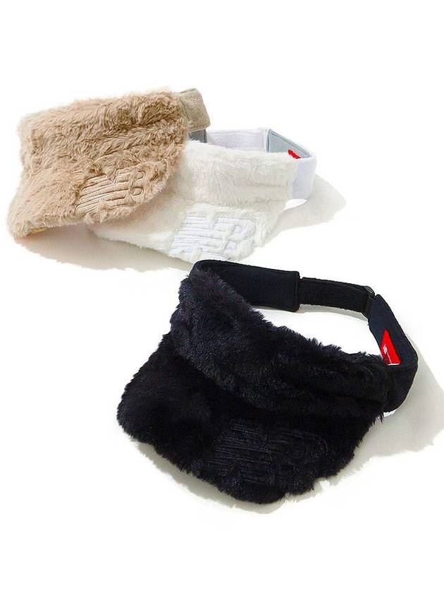 23FW 뉴발란스 플리스 겨울선바이저 페이크퍼 겨울골프모자