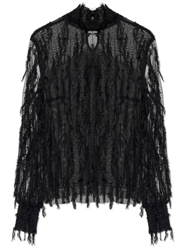 Munthe 엘레강트 레이스 디테일 탑 2441028244400_BLACK