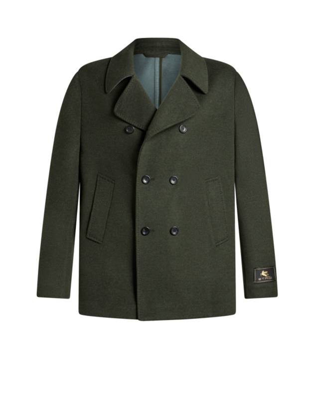 Etro Wool And Cashmere Peacoat Man