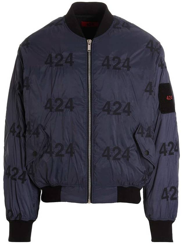 424 Reversible logo bomber jacket.