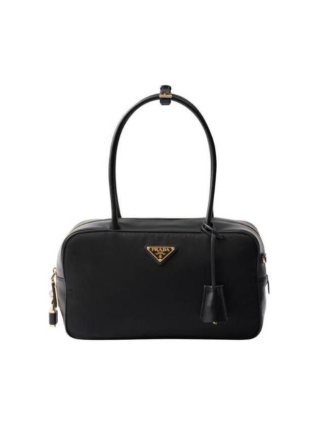 프라다 리나일론 앤 레더 미디움 탑 핸들 백 패드락 블랙 1BB132 2C8Q F0002
