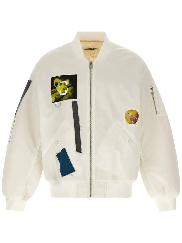 언더커버 그래픽 패치 봄버 재킷 UP1E4202_WHITE