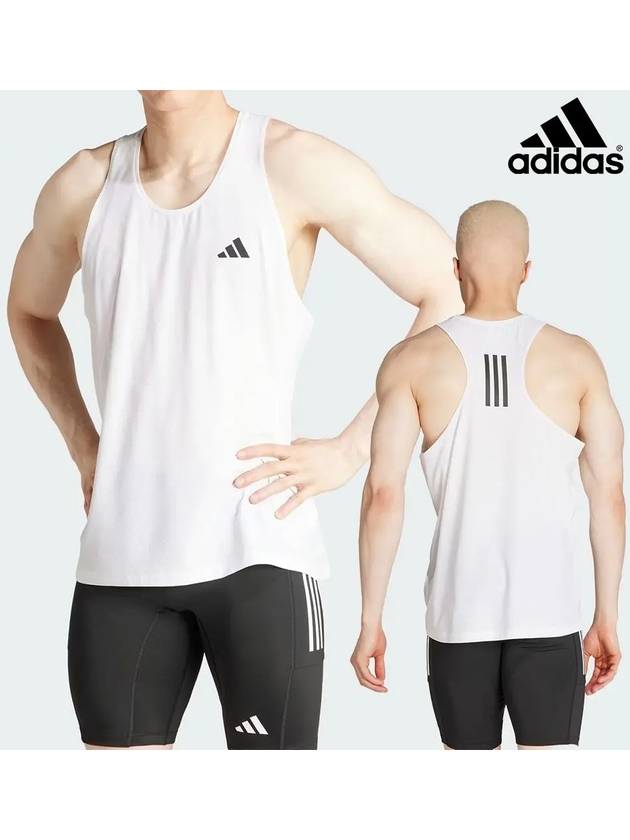 아디다스 러닝 달리기 탱크 탑 나시티셔츠 화이트