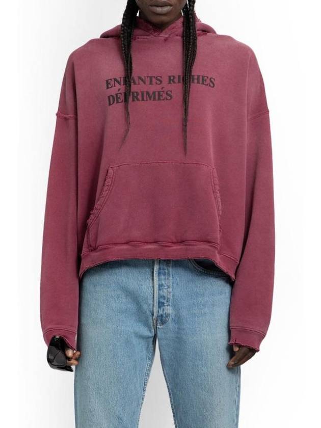 24SS 앙팡리쉬데프리메 후드 티셔츠 020406 BURGUNDY RED