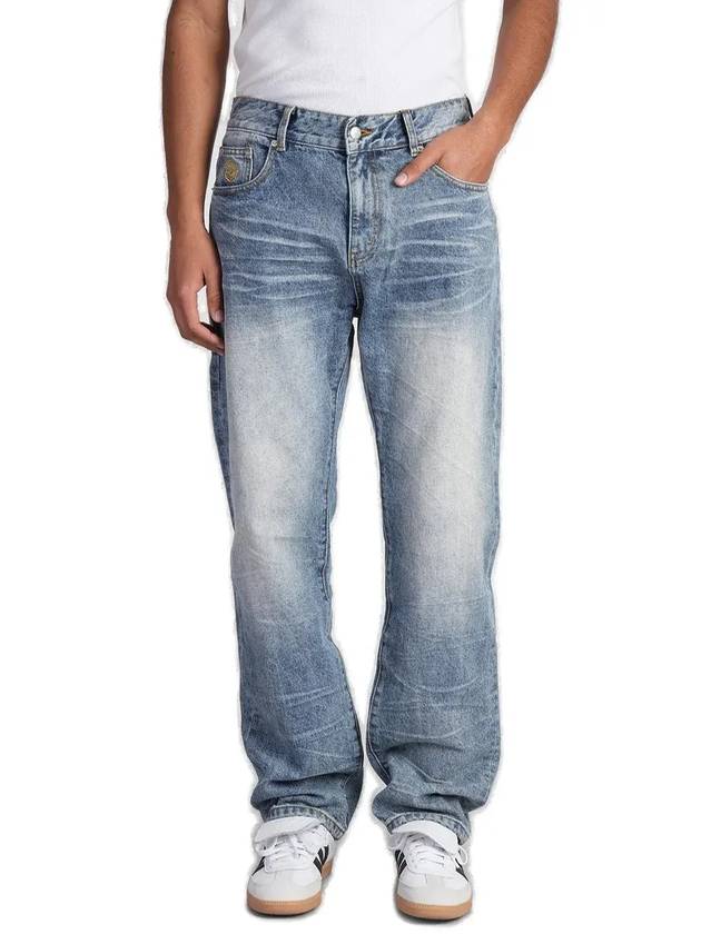 억만장자 보이즈 클럽 덕 자수 데님 팬츠 B24426_BLUE