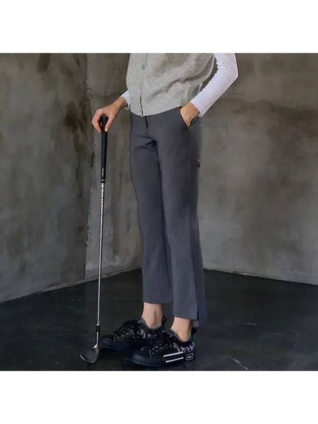 기모 부츠컷 그레이 블랙