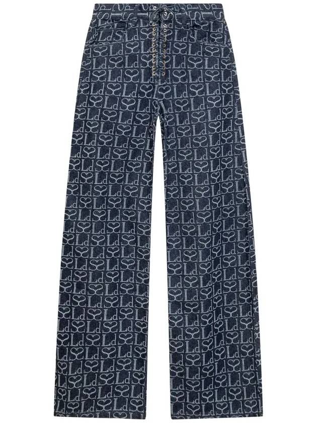 Ludovic de Saint Sernin 레이스업 패턴 진 AW23PT002UDEN002INDIGO_MONO