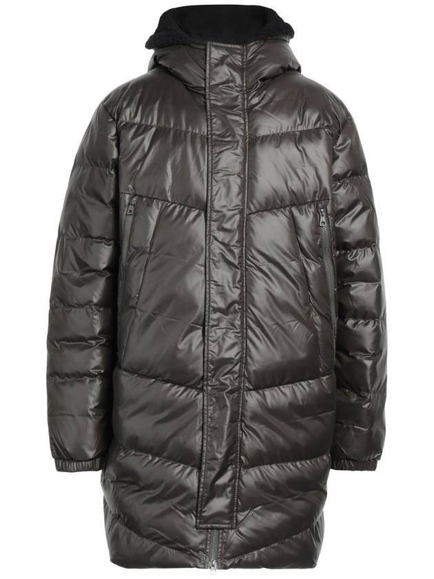 엠포리오 아르마니 멀티 포켓 지퍼 롱 패딩 밀리터리 그린