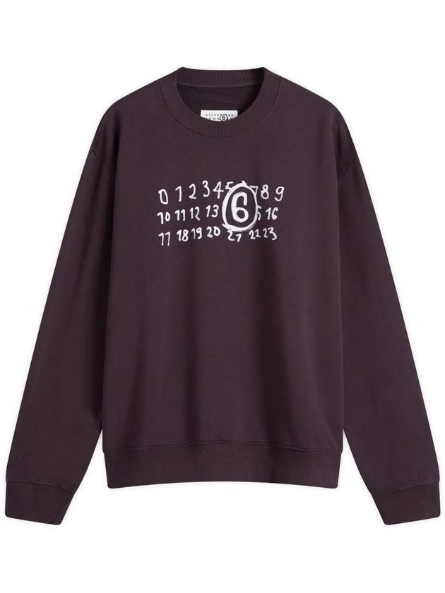 엠엠식스 메종마르지엘라 MM6 Maison Margiela Glow in the Dark Number Logo Sweat SH2GU0011 M25004 384