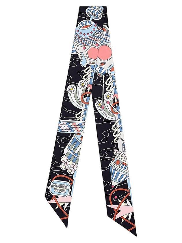 에르메스 오디세이 트윌리 실크 스카프 누아