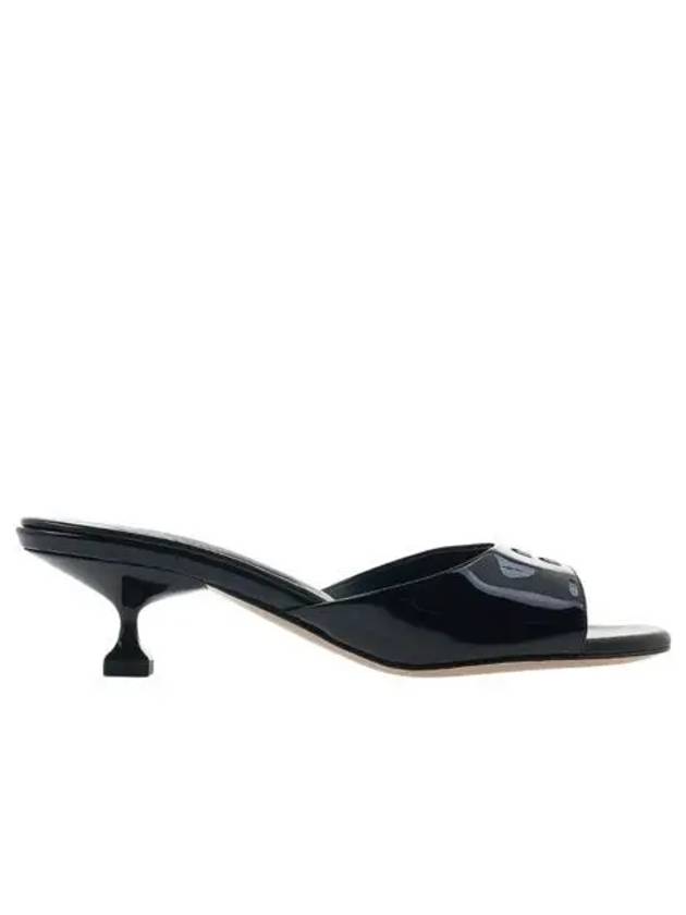 W 미우 미우 페이턴트 레더 샌들 블랙 W Miu Miu Patent Leather Sandals Black