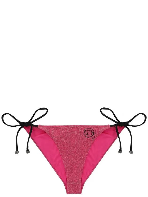 Karl Lagerfeld 로고 자수 반짝이 장식 비키니 하의 230W2227_493
