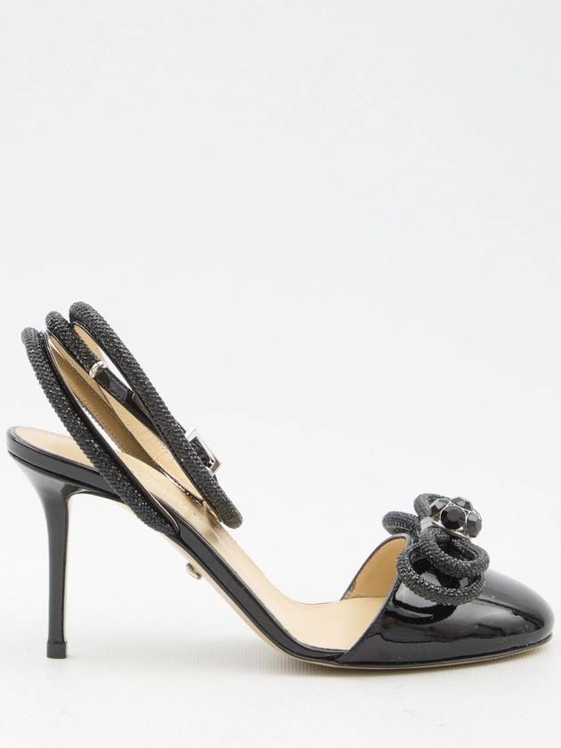 MACH&MACH 더블 보우 클로즈드 토 샌들 PF24 S0792 85BLK