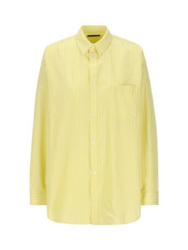 24SS 발렌시아가 셔츠 642251TPM277705 P24 LIGHT YELLOW WHITE