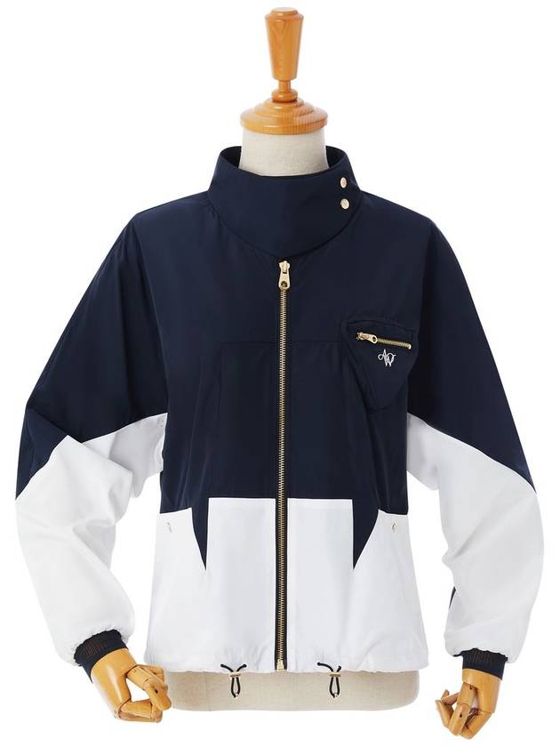 COLOR BLOCK WINDBREAKER JUMPER_NAVY
