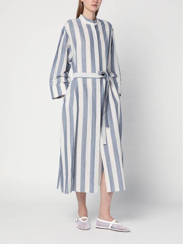 'S Max Mara White/blue striped shirt dress