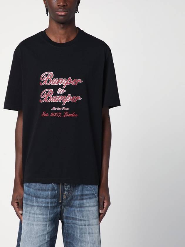 Martine Rose Black T-shirt with printed logo