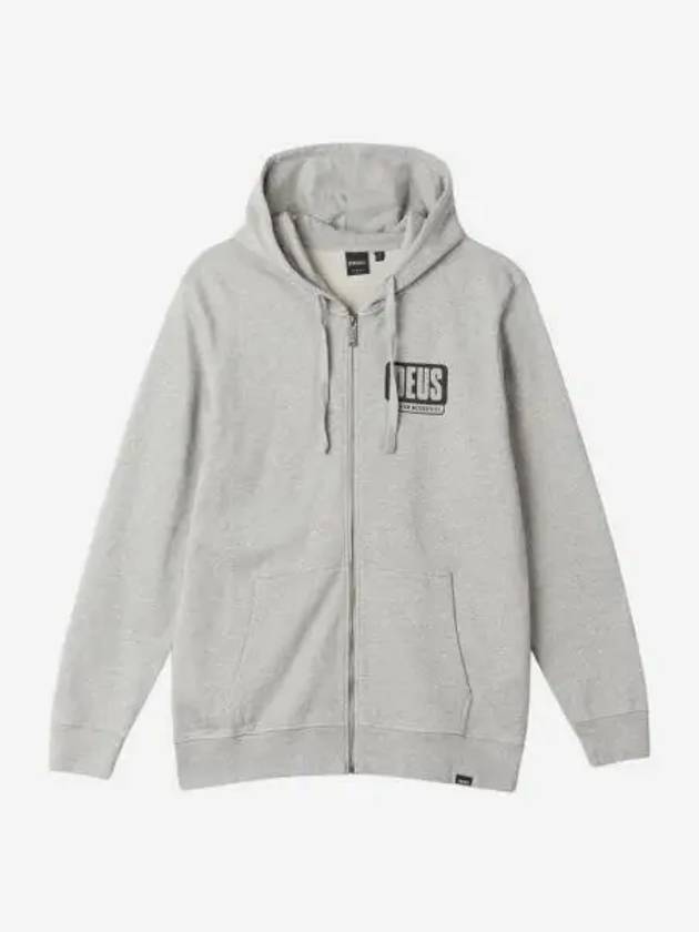 데우스 엑스 마키나 그립 테이프 집업 후드 그레이 말 Deus Ex Machina Grip Tape Zip Up Hoodie Grey Marle