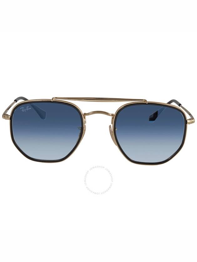 레이밴 Ray Ban Marshal II Light Blue Gradient Hexagonal Unisex Sunglasses RB3648M 91673F 52