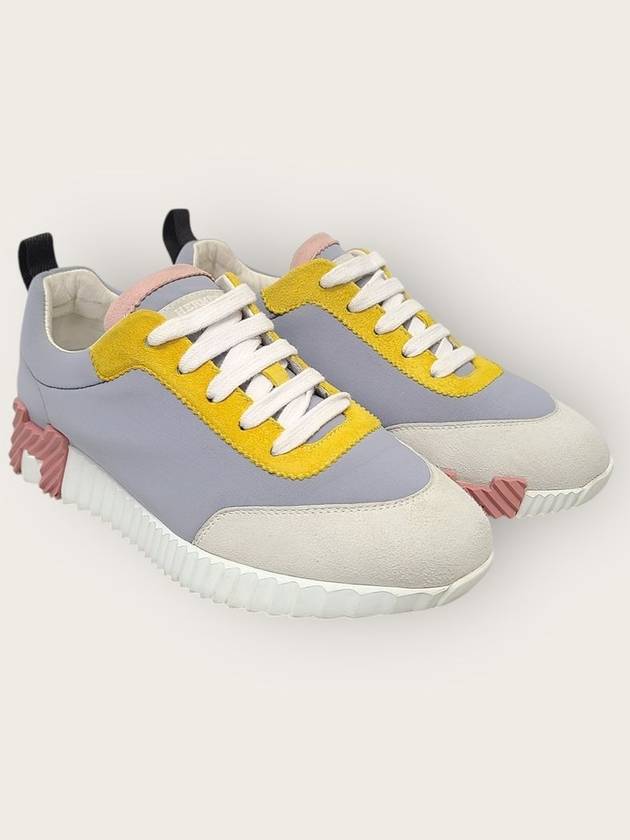 에르메스 라이트 그레이 멀티 나일론 스웨이드 바운싱 36.5