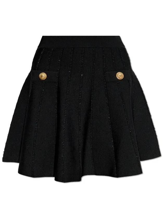 발망 스파클리 플레어 니트 스커트 EF1LB929KI15_0PA