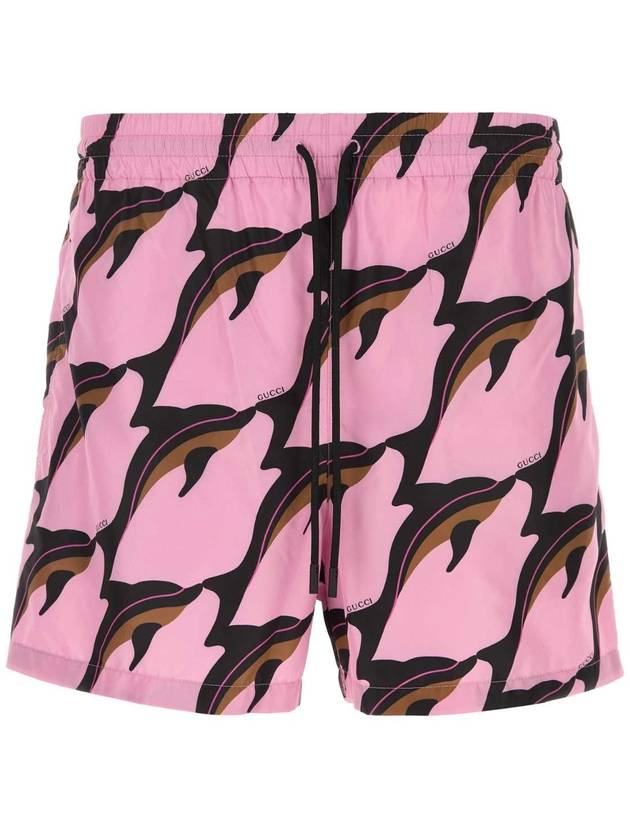 25SS Gucci 프린트 poplin 스위밍 숏츠 787899XHAKD 5046