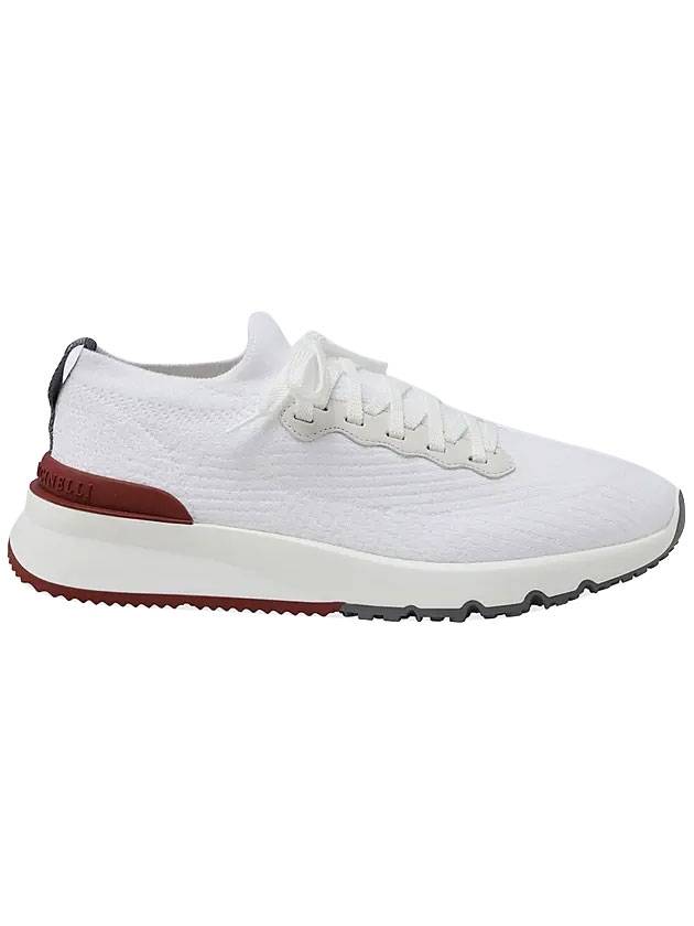 브루넬로 쿠치넬리 남성 러닝 로우탑 스니커즈 화이트