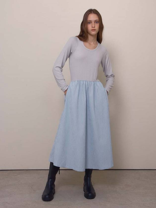 RTRC unique Uneck dress greyish blue