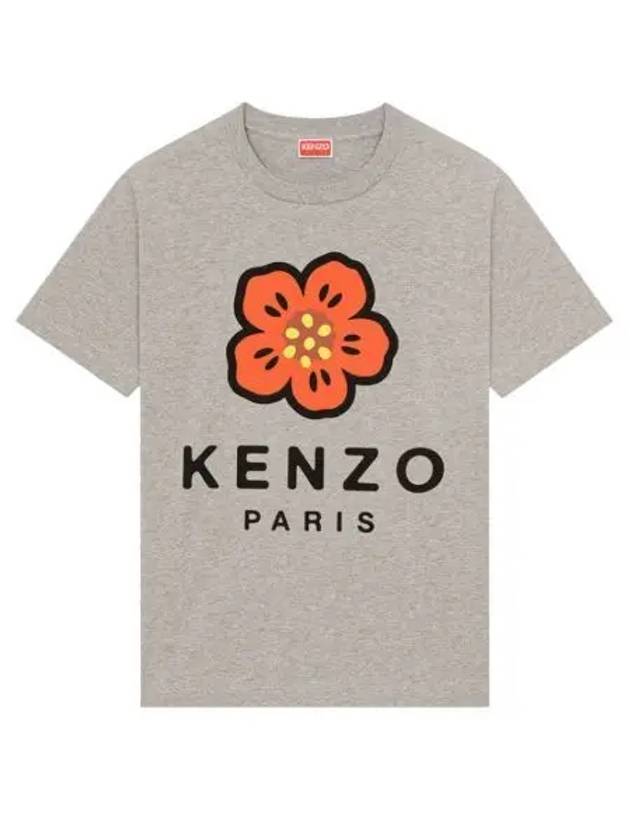 W 겐조 보케 플라워 루즈 티셔츠 펄 그레이 W Kenzo Boke Flower Loose T Shirt Pearl Grey