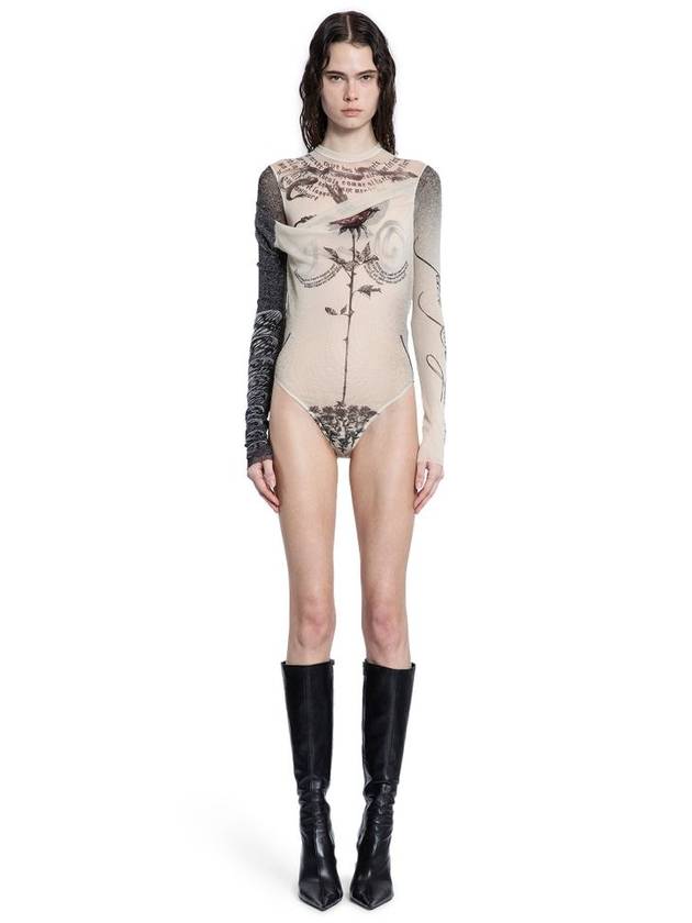 JEAN PAUL GAULTIER WOMAN BEIGE BODYSUITS