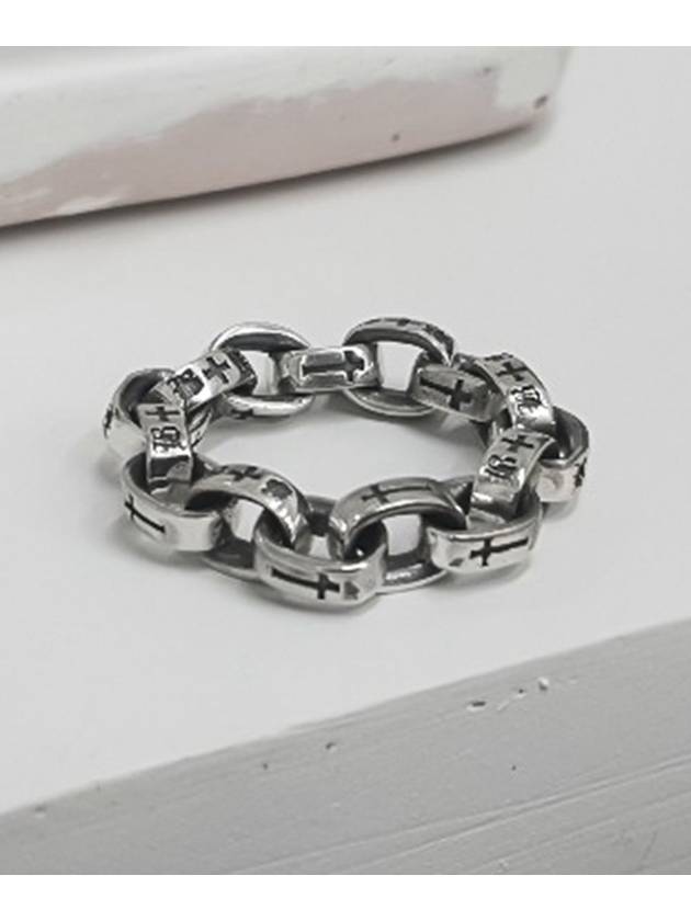 블레스드 뷸렛 8mm 박스 체인 반지 실버