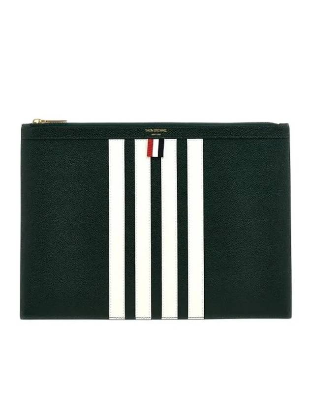 톰브라운 다이애그널 미디엄 도큐먼트 케이스 클러치 백 다크 그린