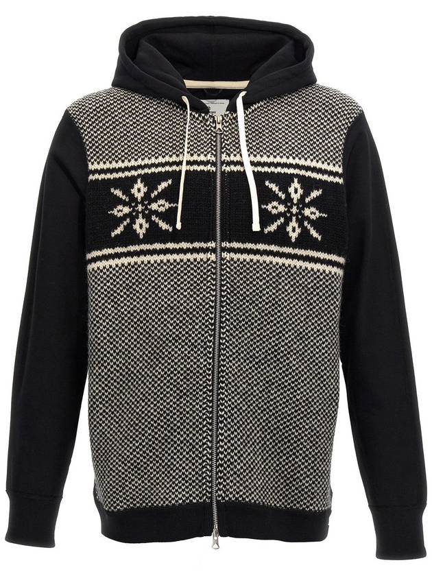 Junya Watanabe - Jacquard Insert Hoodie Sweatshirt