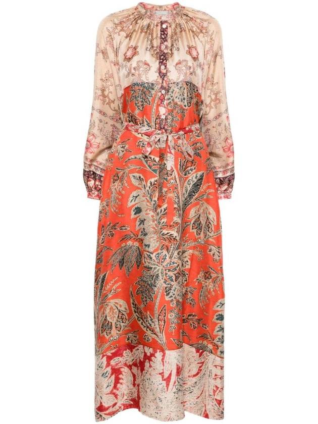 피에르 루이스 마스키아 여성 PRINTED SILK MAXI DRESS ALOE S AB11524101514876
