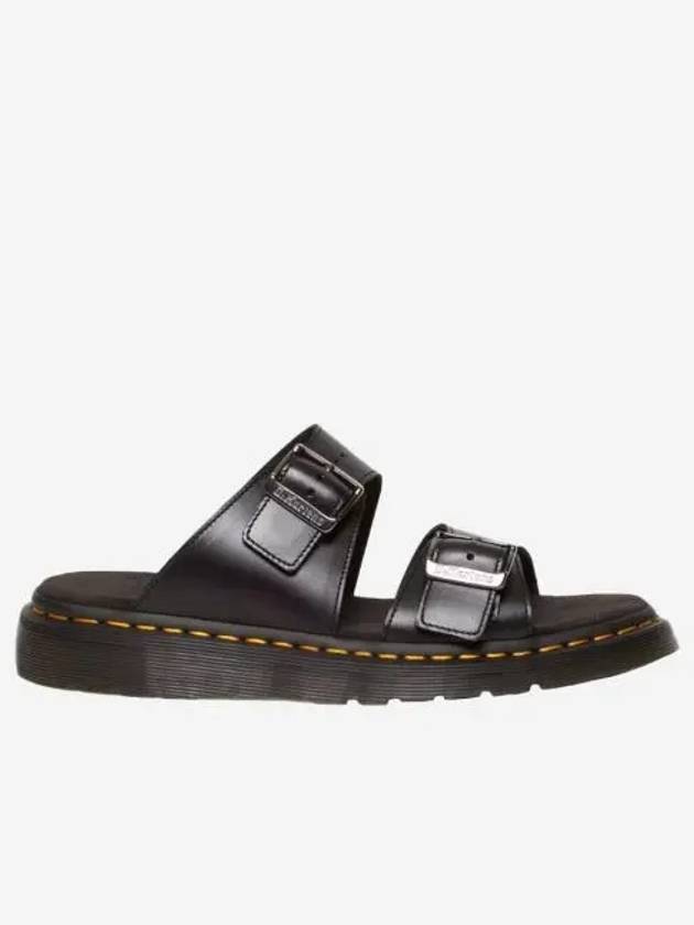 닥터마틴 조세프 아날린 레더 버클 슬라이드 샌들 블랙 Dr. Martens Josef Analine Leather Buckle Slide Sandals Black
