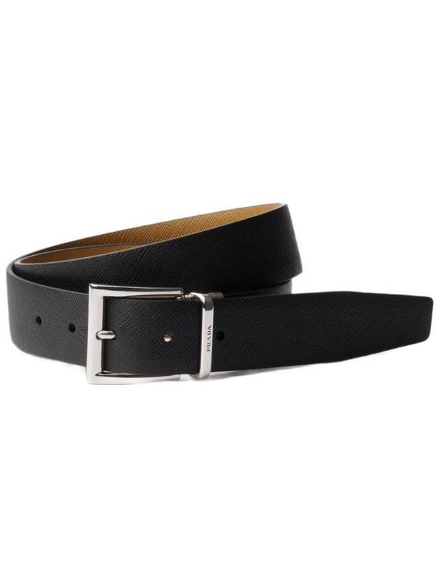 프라다 사피아노 레더 리버시블 벨트 블랙 카라멜 2CC004 053 F04KY