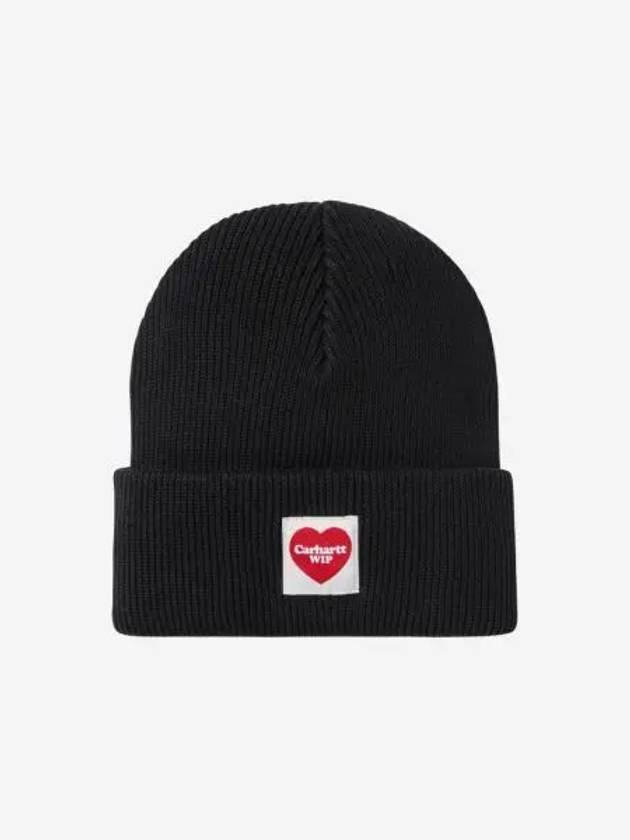 칼하트 WIP 하트 비니 블랙 Carhartt WIP Heart Beanie Black