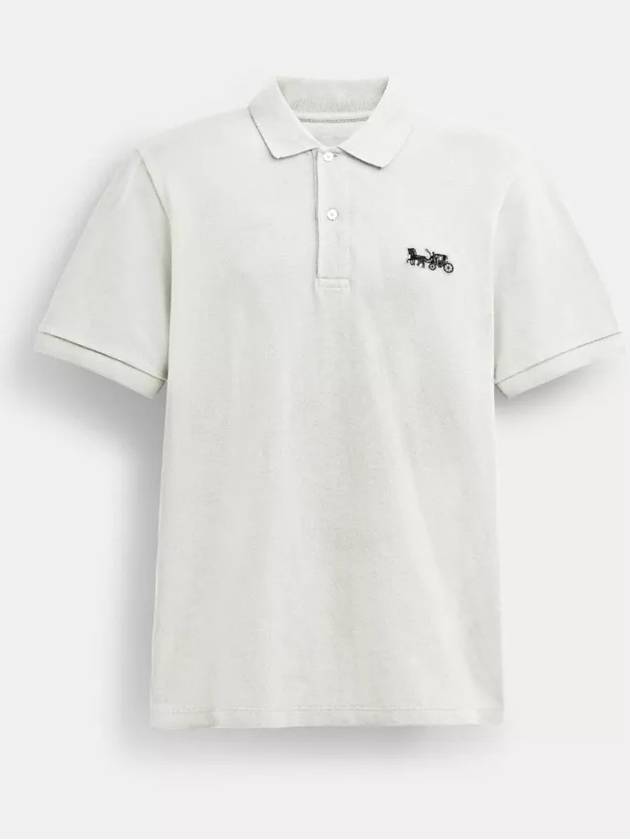 코치 말과 마차 클래식 폴로 반팔티 White
