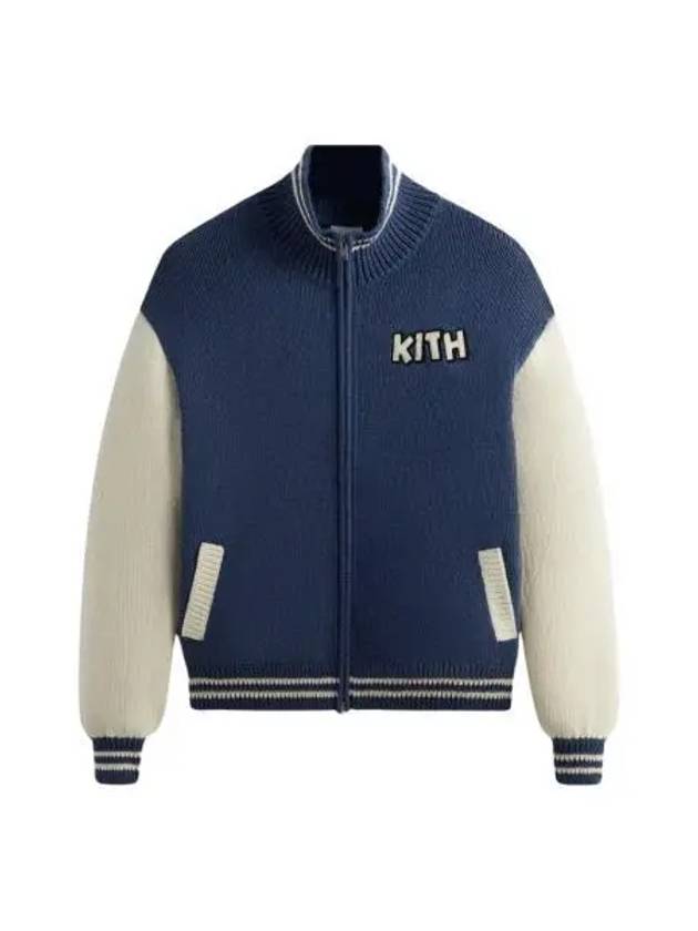 키스 x 디즈니 포 미키 앤 프렌즈 와이오나 풀 집 스웨터 헤더 인디고 Kith x Disney for Mickey & Friends Wyona Full Zip Sweater Heather Indigo