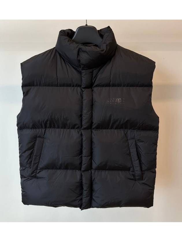 24FW MM6 메종 마르지엘라 키즈 패딩 베스트 조끼 M60621 MM001 M6900 블랙 8 10 12 14A
