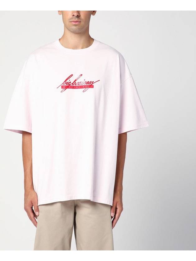 Light Pink Oversized T-Shirt With Logo