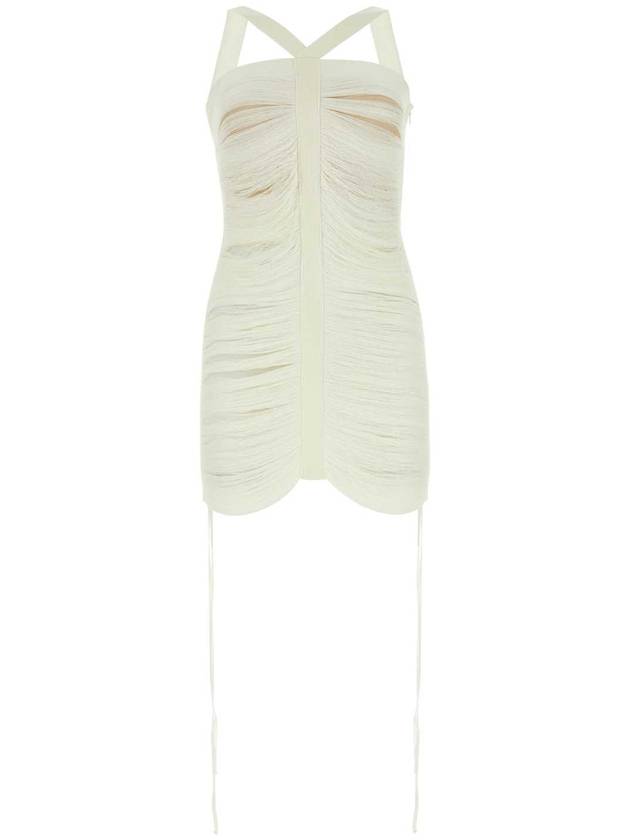 23SS 안드레아 아다모 아이보리 viscose blend 미니 드레스 ADSS23DR07947473 0474