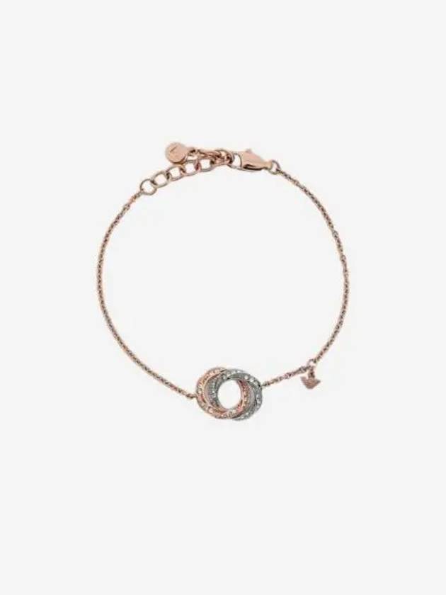 W 엠포리오 아르마니 투톤 스테인리스 스틸 체인 브레이슬릿 멀티컬러 W Emporio Armani Two Tone Stainless Steel Chain Bracelet Multicolour