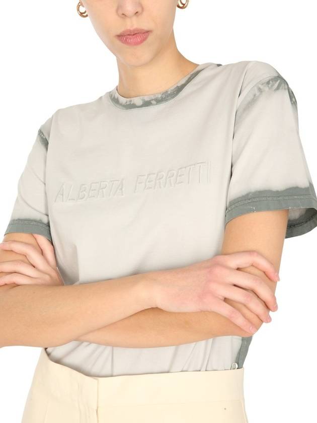 Alberta Ferretti 로고 자수 티셔츠 Alberta Ferretti Logo Embroidered T Shirt